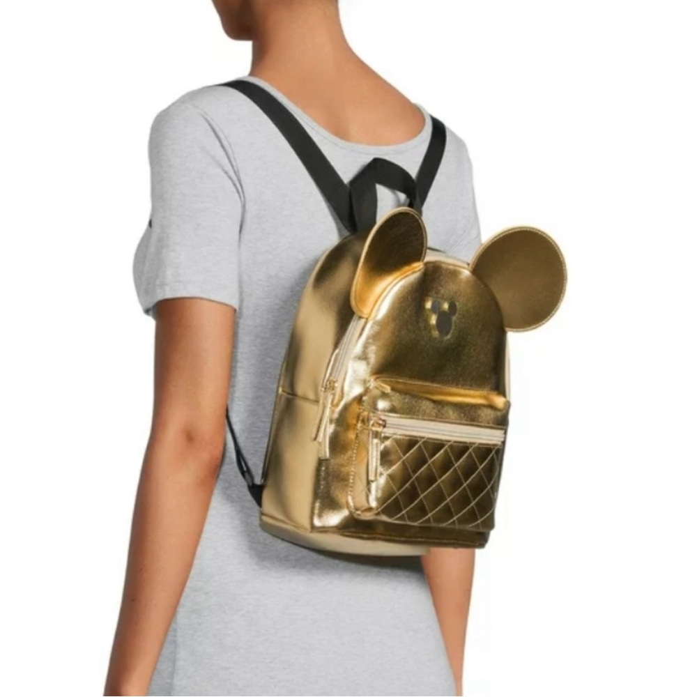 NWT Bioworld Disney Mickey Mouse Gold Mini Backpack